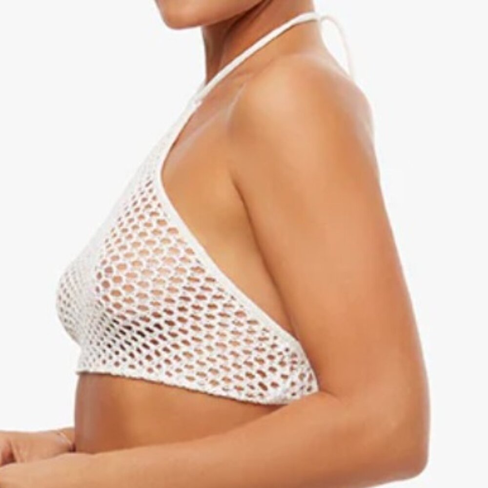 WeWoreWhat Fishnet Crochet Halter Top - Picture 8 of 9